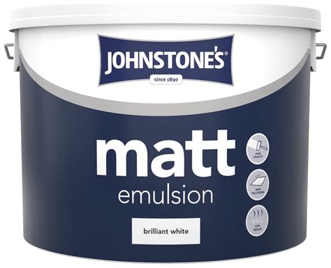 johnstone's matt white emulsion paint.